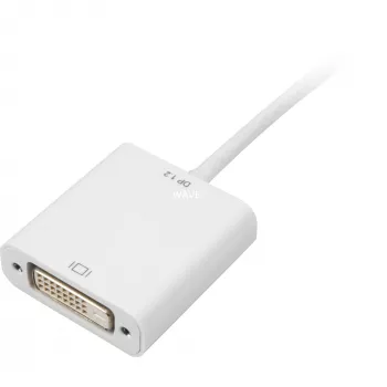 Adaptador de cable Sharkoon Mini DisplayPort a DVI 15 cm blanco