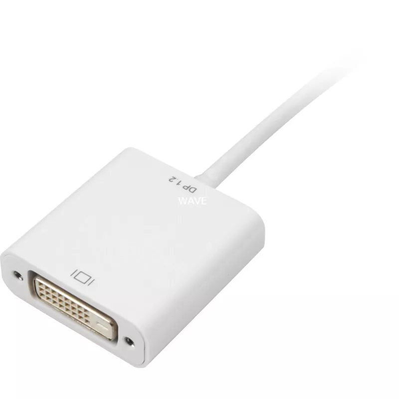 Adaptador de cable Sharkoon Mini DisplayPort a DVI 15 cm blanco