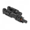 Conector solar DeLOCK DL4 1 hembra a 2 macho negro