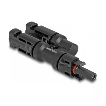 Conector solar DeLOCK DL4 1 hembra a 2 macho negro