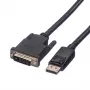 Roline - cable de vídeo - DisplayPort (M) a DVI-D (M) - 2 m - tornillos cautivos - negro