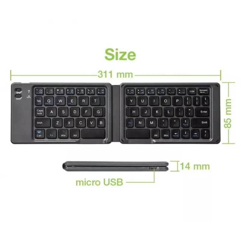 Teclado inalámbrico plegable Bluetooth 3.0