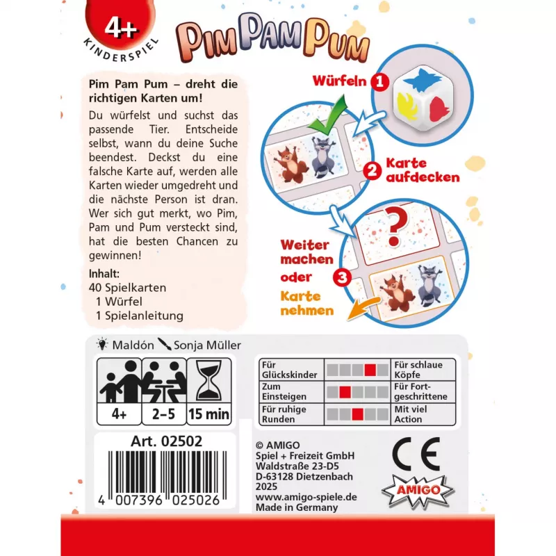 Juego de mesa AMIGO Amigo Pim Pam Pum Modelo 02502