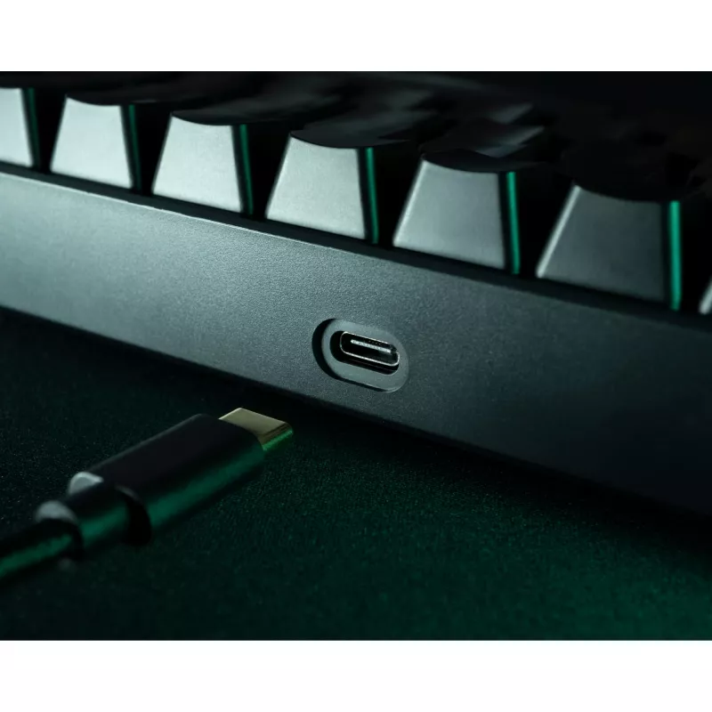 Deltaco GAM-100-DE - 65% - USB + Bluetooth - interruptor mecánico - QWERTZ - LED RGB - negro