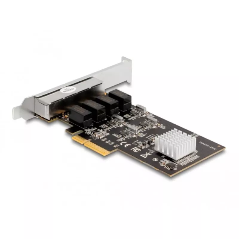 Tarjeta DeLOCK PCI Express x4 4 x RJ45 Gigabit LAN RTL8111 - PCIe - RJ-45 - PCIe 2.0 - plata - PC - Windows 10 - Windows 11 - Windows 8.1 (88618)