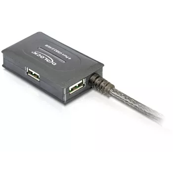 DeLock cable de extensión USB2.0 10m activo con hub de 4 puertos - Hub - 4 x USB2.0 (82748)