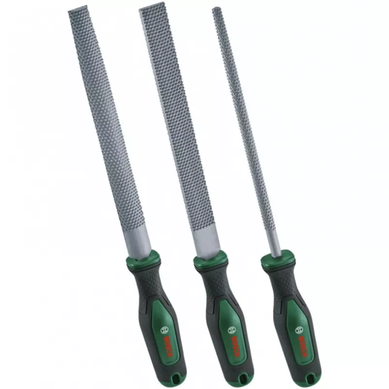 Bosch Juego de escofinas para madera, 3 piezas, lima