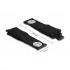 Cinta de velcro resistente DeLOCK L 260 x An 38 mm negro 5 uds.