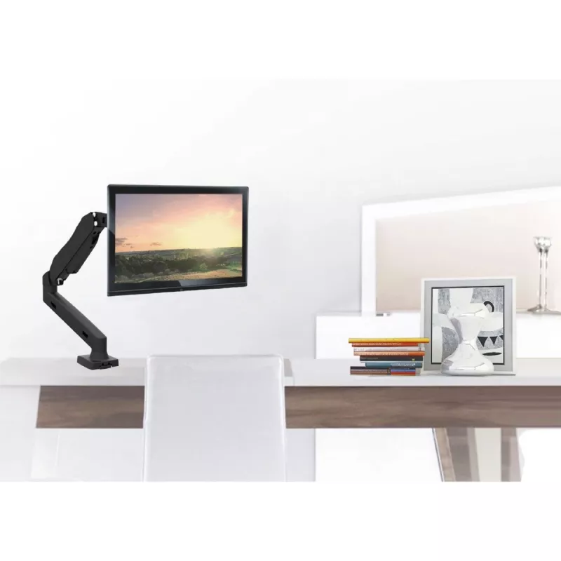 Soporte para monitor MACLEAN MC-860 soporte de mesa para pantallas de 27 inch (68,6 cm), VESA 75x75–100x100, carga máx. 8 kg, negro