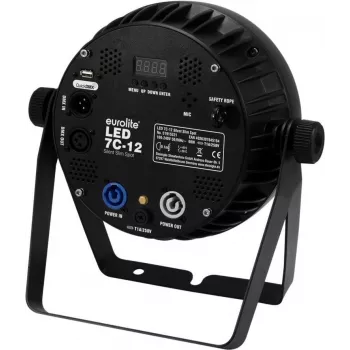 Foco LED EUROLITE 7C-12 Silent slim 12W 7 colores, luz compacta para escenario/arquitectura