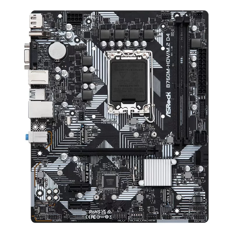 Placa base ASRock B760M-HDV/M.2 D4 DDR4 LGA 1700 Micro-ATX