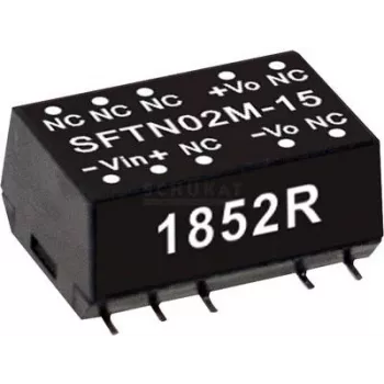 Fuente de alimentación/convertidor de tensión Mean Well SFTN02M-05, 2 W, entrada 10,8–13,2 V, salida 5 V, RoHS