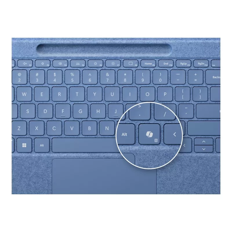 Teclado para Microsoft Surface 8YU-00027 — distribución QWERTZ alemana, Bluetooth, touchpad, azul