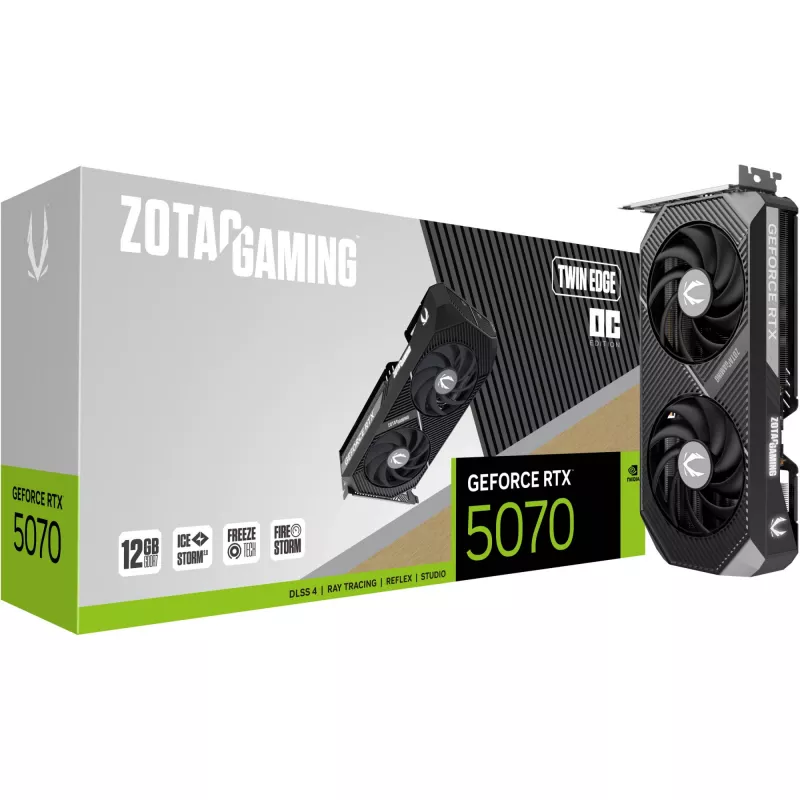 Tarjeta gráfica ZOTAC GAMING GeForce RTX 5070 Twin Edge OC 12GB GDDR7
