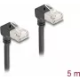 Cable de red DeLOCK RJ45 Cat.6A S/FTP fino 90° hacia arriba 5 m Negro