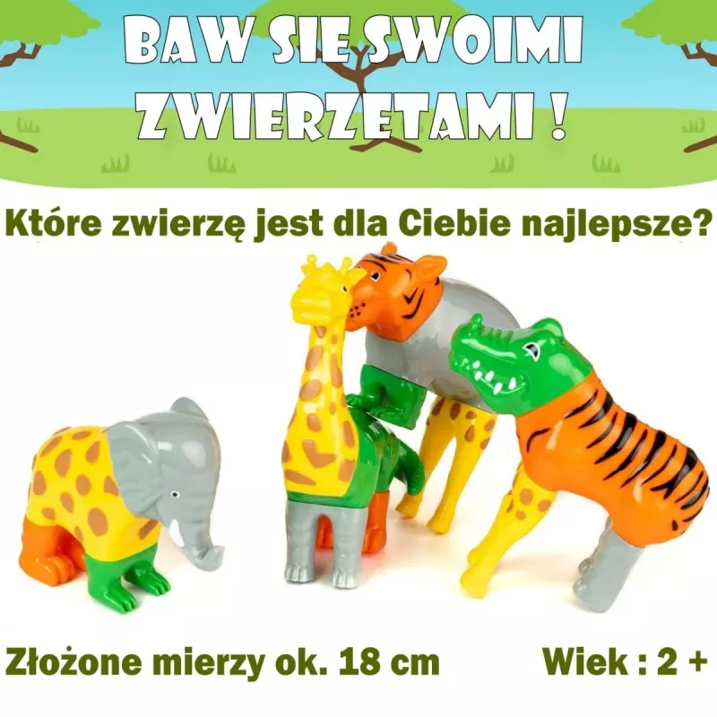 Popular Playthings Magnetic Mix or Match Animals multicolor
