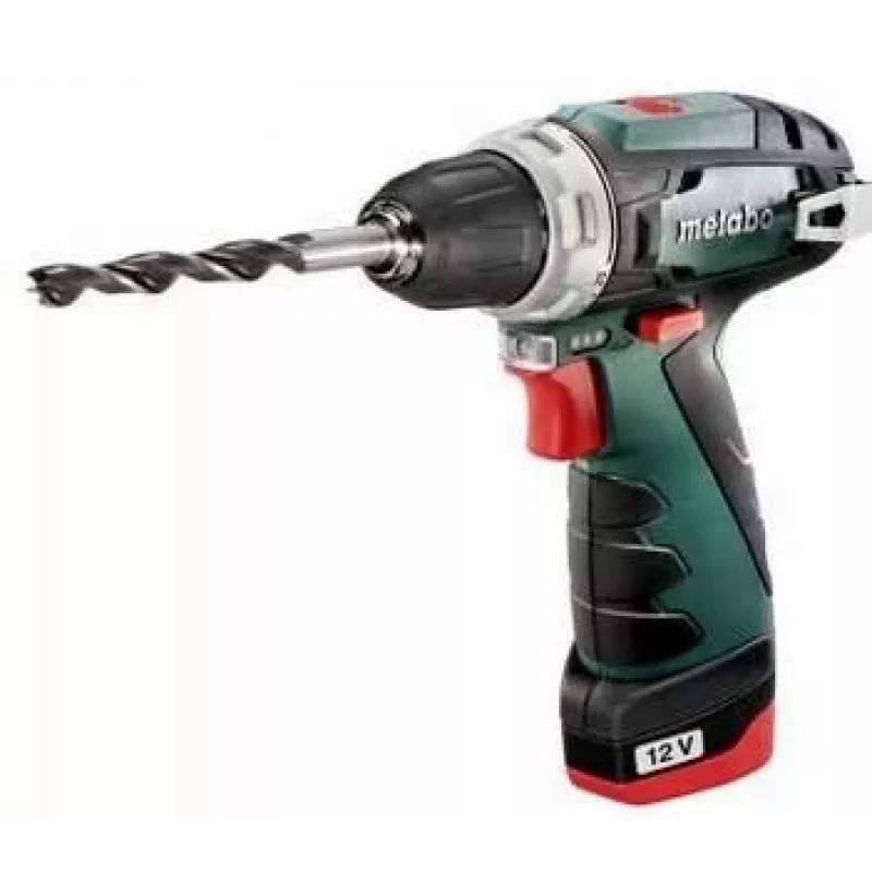 Taladradora de empuñadura de pistola Metabo POWERMAXX BS BASIC 1400 rpm, 800 g, portabrocas de sujeción rápida