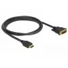 Adaptador de cable de vídeo DeLOCK 85653 1,5m HDMI Type-A DVI negro