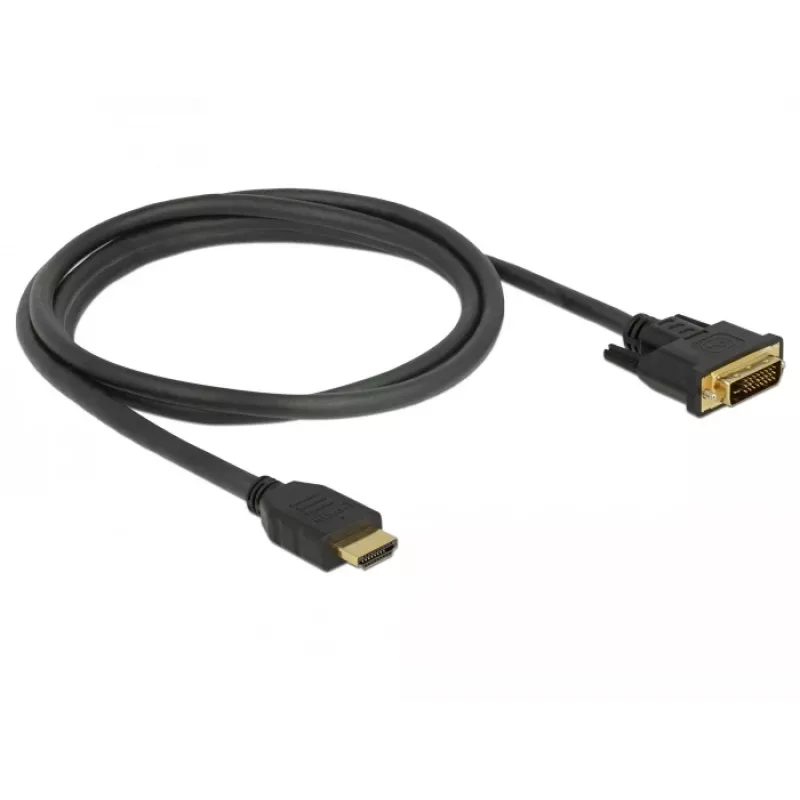 Adaptador de cable de vídeo DeLOCK 85653 1,5m HDMI Type-A DVI negro