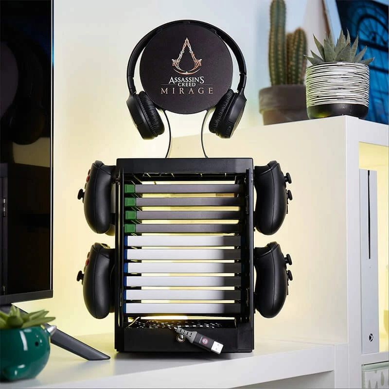 Numskull Games Official Assassin's Creed - Mirage Gaming Locker, soporte para discos de juegos, Xbox, Negro, Cableado, 1 unidad