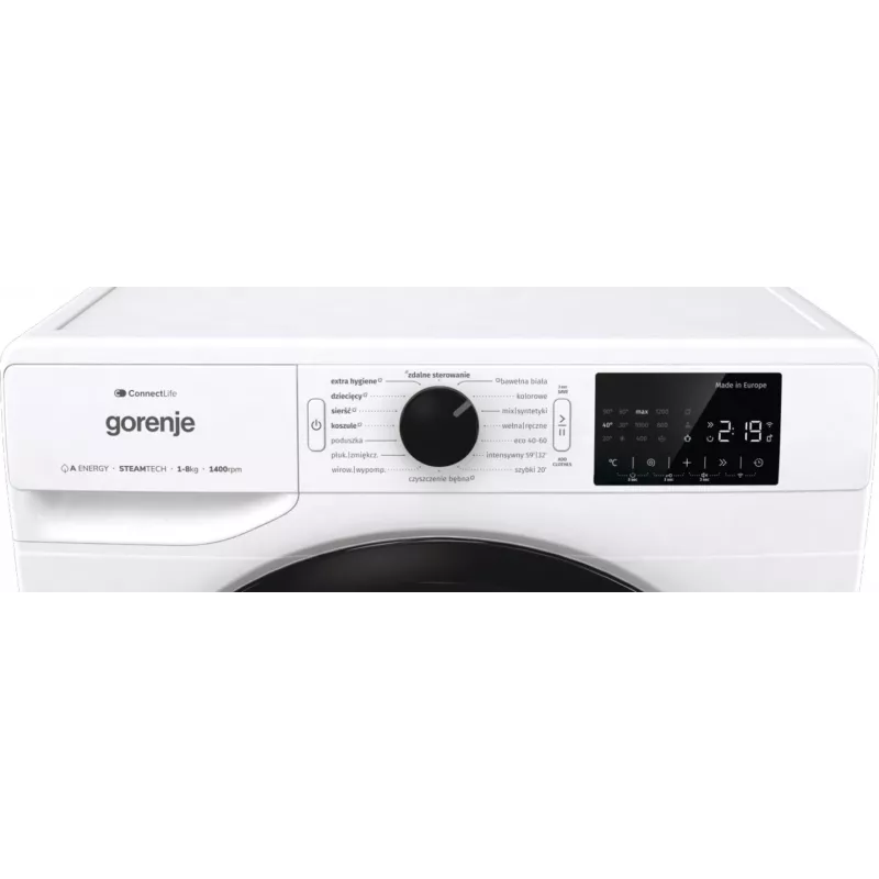 Lavadora independiente Gorenje G400, 8 kg, 1400 rpm WPNEI84A1SWIFI/PL