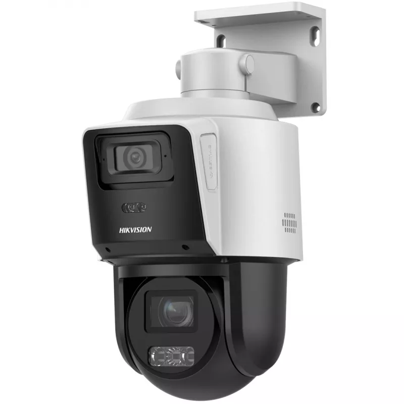 Hikvision TandemVu cámara PTZ de red 4MP+4MP 10X POE