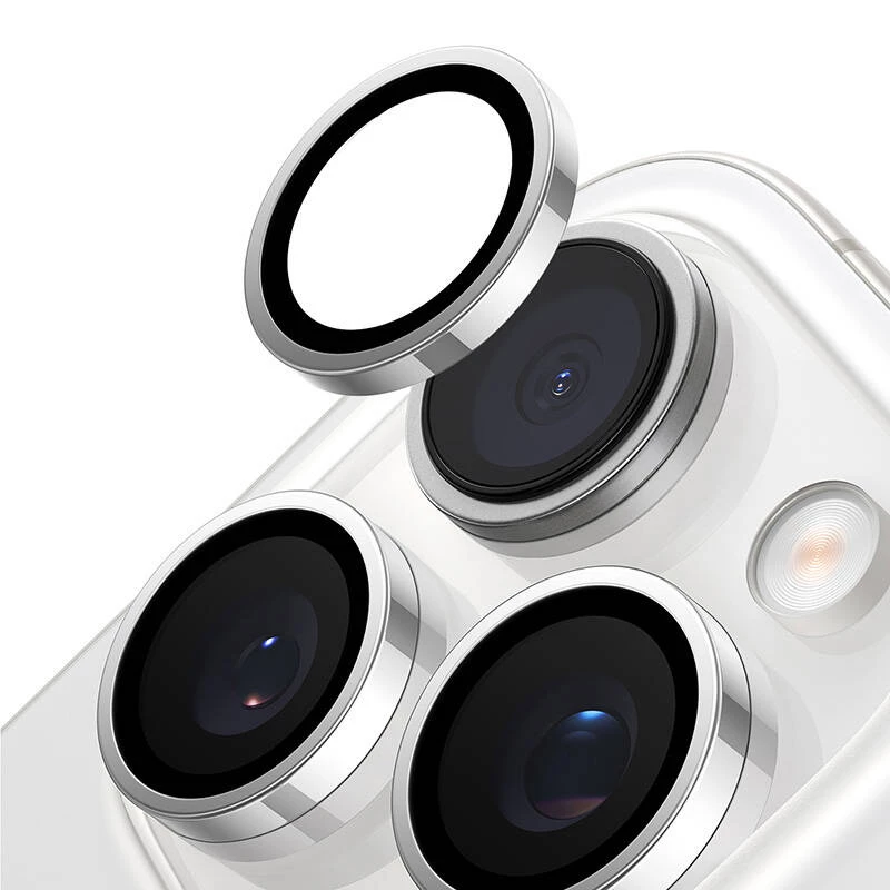 Cristal de cámara Torras Lensguard para iPhone 16 Pro (gris)
