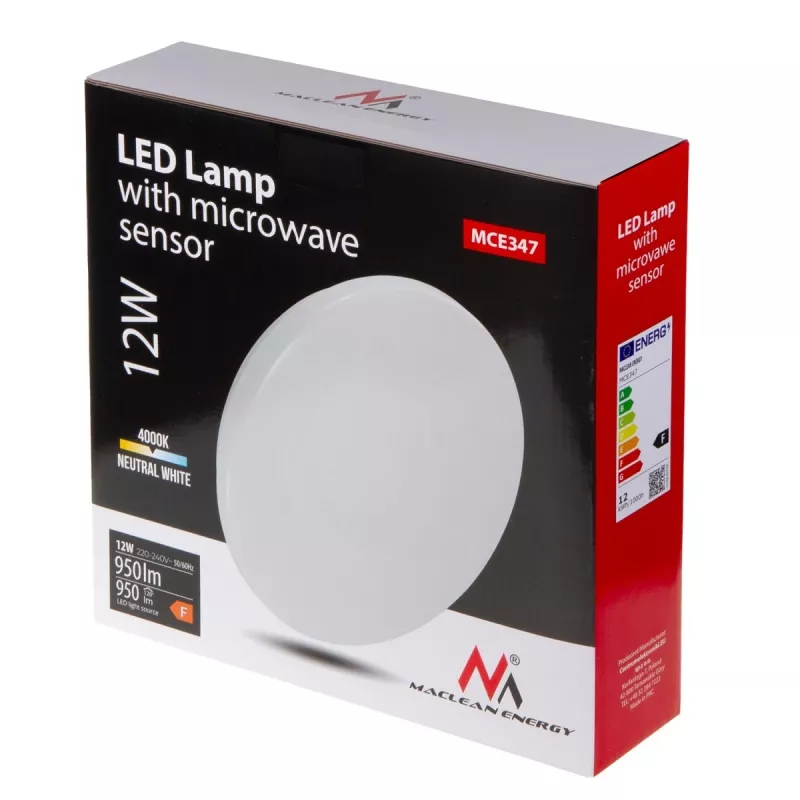 Maclean MCE347 plafón LED con sensor crepuscular