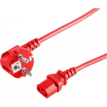 Cable de alimentación CEE7/7 a C13 ShiverPeaks BS09-05054 rojo 5m