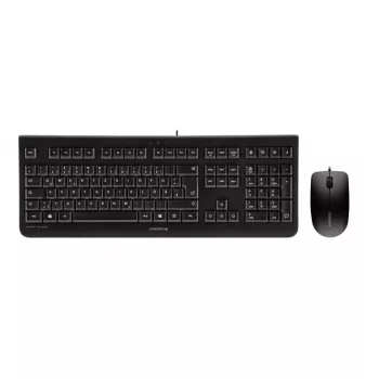 CHERRY DC 2000 Teclado, ratón incluido, Universal, USB, QWERTY, Checo, Negro