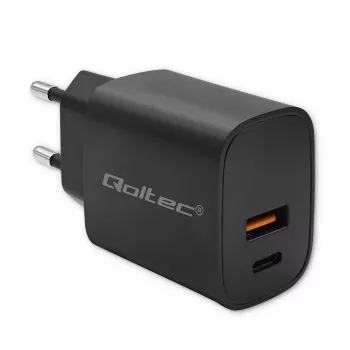 Fuente de alimentación QOLTEC 52377 GaN 30W salida 5–20V para dispositivos portátiles
