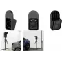 Logilink - Fijación de pared para cable de carga - con bandeja para cables, plástico - Negro (EVM0100)