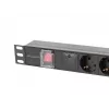 Lanberg PDU-05F-0200-BK unidad de distribución de corriente (PDU) 5 salidas AC 1U Negra