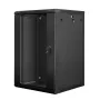 Armario rack de pared LANBERG WF01-6618-10B, 18U, 600×600×907 mm, negro, 60 kg
