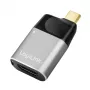 LogiLink Adaptador USB 3.2 Gen2 Type-C macho a HDMI-A USB-C 4K PD Aluminio Negro/Gris