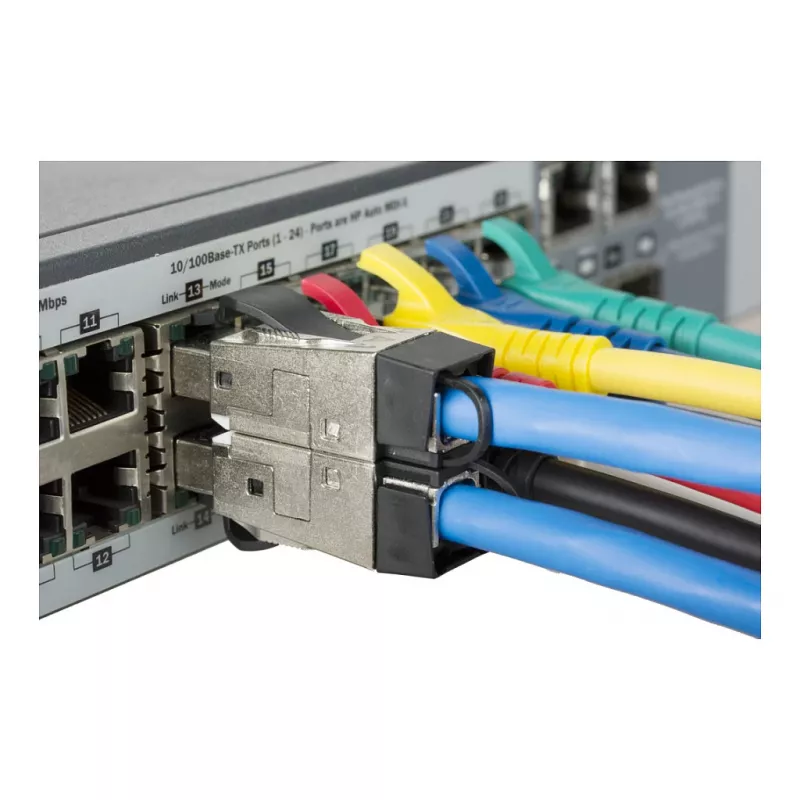 METZ CONNECT - conector de red - RJ-45 (M) recto - apantallado - libre de halógenos, sin gancho - rojo (130G405032-E)