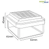 Lámpara solar para valla GreenBlue GB125 LED 6040 — luminaria exterior LED solar para la valla