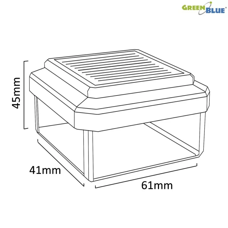 Lámpara solar para valla GreenBlue GB125 LED 6040 — luminaria exterior LED solar para la valla