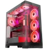 Caja de PC MODECOM Volcano SPACE APEX ARGB Midi Tower, cristal templado, USB-C, compatible con ATX/microATX/Mini-ITX, GPU hasta 430 mm, disipador de CPU hasta 180 mm