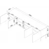 Mueble RTV 4D Cama PALAZZO BIS 201x40x60 negro mate