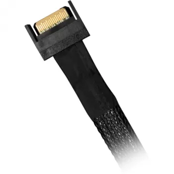 Cable ICY DOCK MB414L-B MCIO 4i SFF-TA-1016 a MCIO 4i SFF-TA-1016, 0,5 m