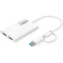ROLINE Adaptador de pantalla USB Type-C A - Dual HDMI 4K60 ST/BU - Adaptador - Digital/Datos (12.03.3206)