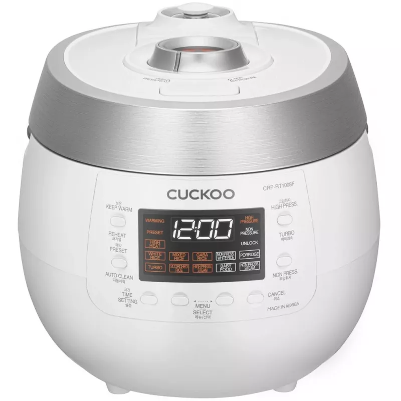 Cuckoo CRP-RT1008F, blanco, 1,8 l, aluminio, LED, botones, 1,2 m