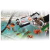 Jamara 410065 Impulse Laser Bug Hunt Set, pistola láser de juguete con diana, blanco/naranja