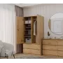 Topeshop SZAFA MALWA ART armario ropero de dormitorio 5 estantes 2 puerta(s) roble