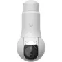 Ubiquiti UniFi G6 PTZ UVC-G6-PTZ-W cámara de seguridad IP, 4K 8 MP (3864x2160), doble objetivo, zoom híbrido 10x, interior y exterior, IP66, PoE, montaje en techo, pared o poste, rotación de 350°, blanca