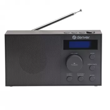 Radio DENVER DAB-51B — radio digital compacta DAB+/FM/AM, negra