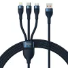 Cable USB Baseus CASS030003 1,2 m USB A USB-C/Micro-USB-A/Lightning azul