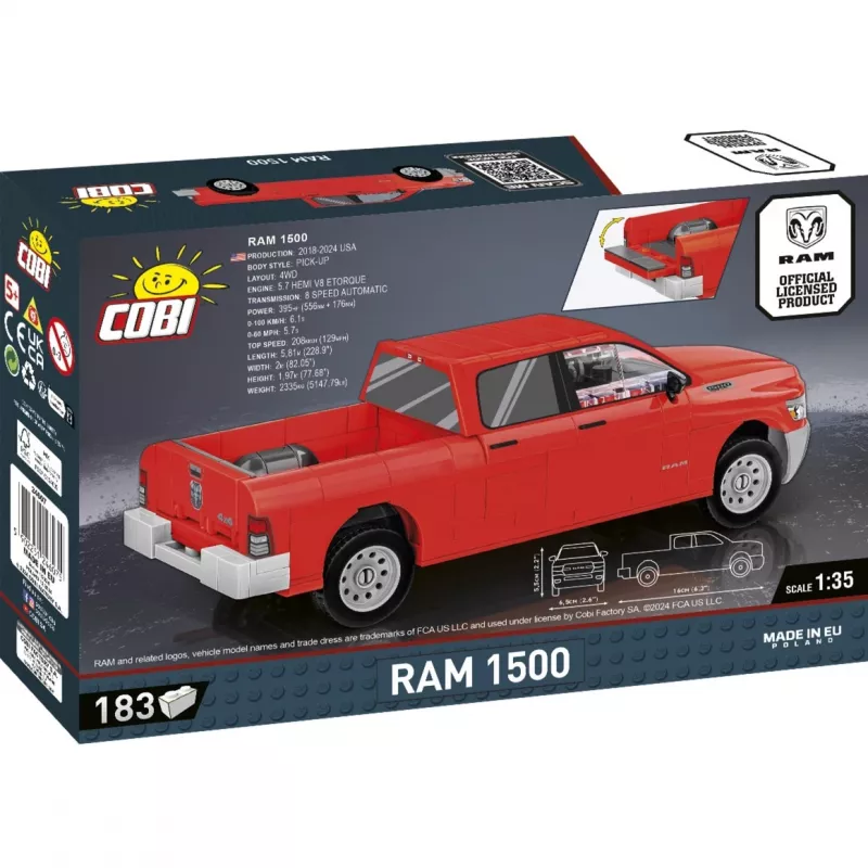 Juguete de construcción Cobi RAM 1500 24607 modelo 2 en 1, configuraciones intercambiables