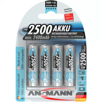 Pila AA Ansmann 2500mAh maxE plus níquel-metal hidruro NiMH